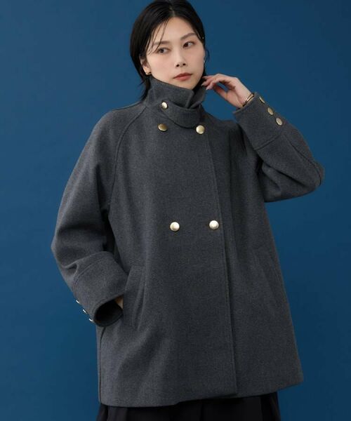 THE SHOP TK / ザ ショップ ティーケー その他アウター | クラシカルな装い ウールライクスタンドカラーコート | 詳細12
