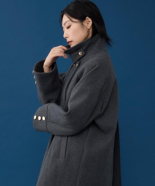 THE SHOP TK / ザ ショップ ティーケー その他アウター | クラシカルな装い ウールライクスタンドカラーコート | 詳細13