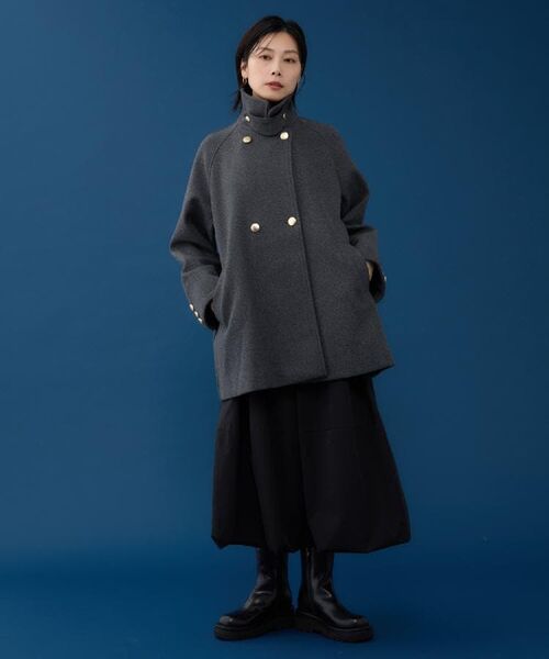 THE SHOP TK / ザ ショップ ティーケー その他アウター | クラシカルな装い ウールライクスタンドカラーコート | 詳細14