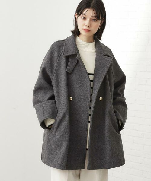 THE SHOP TK / ザ ショップ ティーケー その他アウター | クラシカルな装い ウールライクスタンドカラーコート | 詳細15