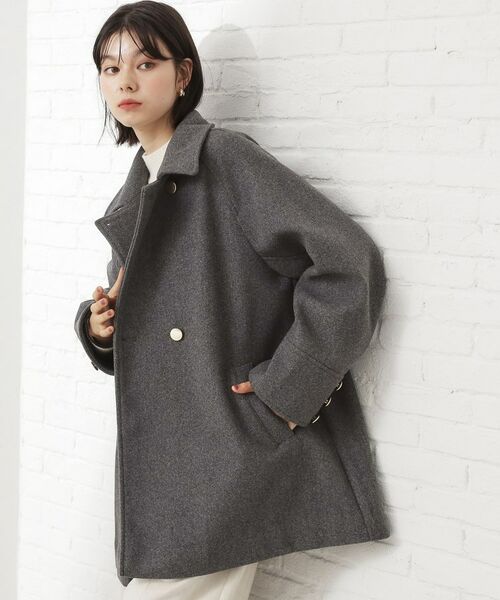 THE SHOP TK / ザ ショップ ティーケー その他アウター | クラシカルな装い ウールライクスタンドカラーコート | 詳細16