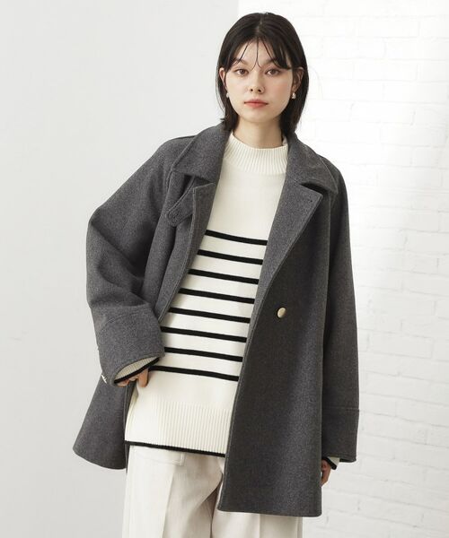 THE SHOP TK / ザ ショップ ティーケー その他アウター | クラシカルな装い ウールライクスタンドカラーコート | 詳細17