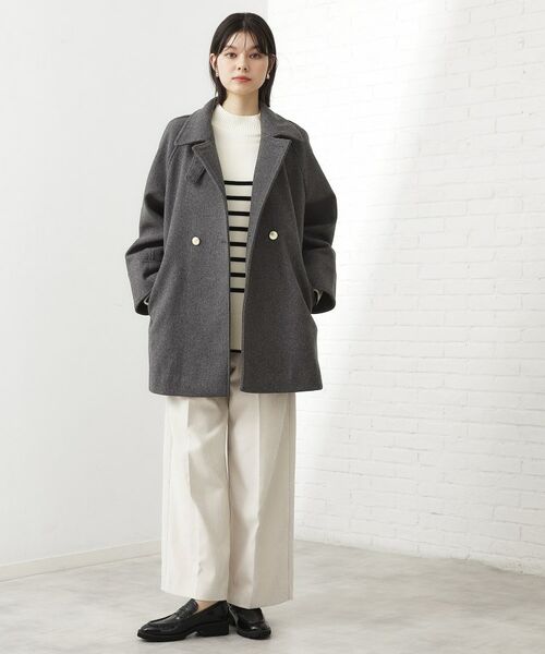 THE SHOP TK / ザ ショップ ティーケー その他アウター | クラシカルな装い ウールライクスタンドカラーコート | 詳細18