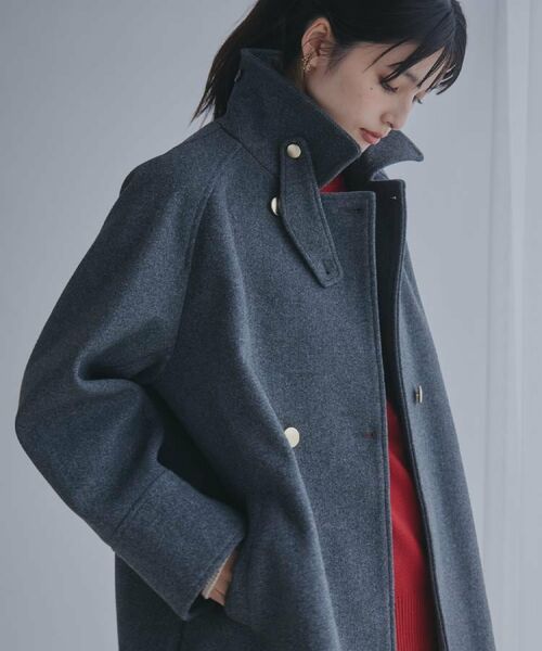 THE SHOP TK / ザ ショップ ティーケー その他アウター | クラシカルな装い ウールライクスタンドカラーコート | 詳細5