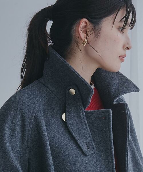 THE SHOP TK / ザ ショップ ティーケー その他アウター | クラシカルな装い ウールライクスタンドカラーコート | 詳細6