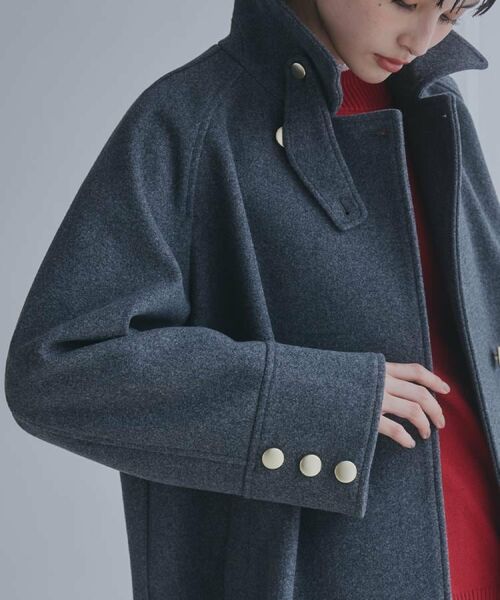 THE SHOP TK / ザ ショップ ティーケー その他アウター | クラシカルな装い ウールライクスタンドカラーコート | 詳細7