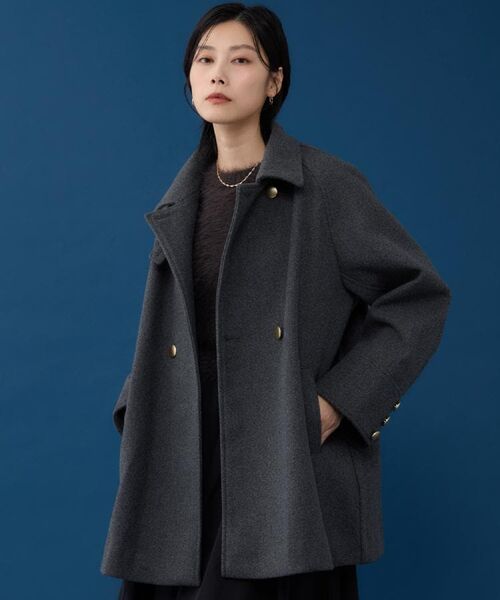 THE SHOP TK / ザ ショップ ティーケー その他アウター | クラシカルな装い ウールライクスタンドカラーコート | 詳細9