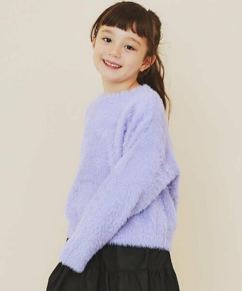 THE SHOP TK / ザ ショップ ティーケー ニット・セーター | 【130・150】フェザークルーネックニット | 詳細1
