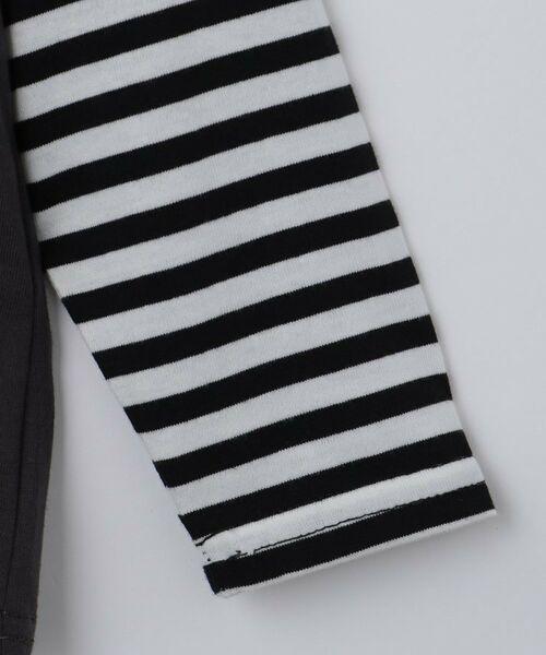 THE SHOP TK / ザ ショップ ティーケー Tシャツ | 【110－160】レイヤード風デニムアップリケロンTee | 詳細13