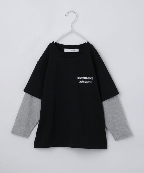 THE SHOP TK / ザ ショップ ティーケー Tシャツ | 【110－160】レイヤード風デニムアップリケロンTee | 詳細19