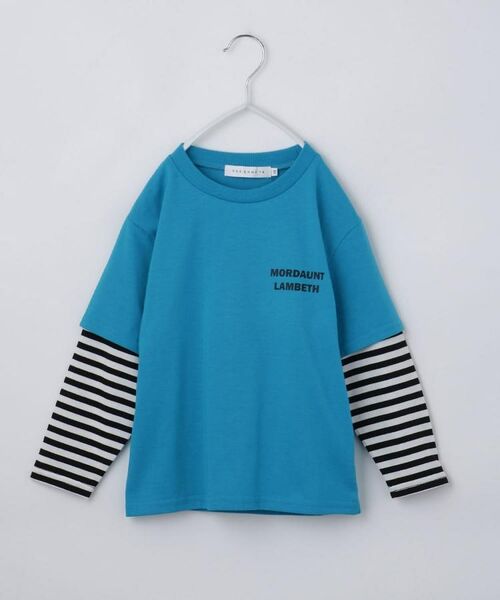 THE SHOP TK / ザ ショップ ティーケー Tシャツ | 【110－160】レイヤード風デニムアップリケロンTee | 詳細22