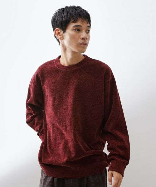THE SHOP TK/ザ ショップ ティーケー "人気シリーズが今年も登場" ライトモールニット【洗濯機OK/ユニセックス】 ボルドー(064) 02(M) THE SHOP TK/ザ ショップ ティーケー "人気シリーズが今年も登場" ライトモールニット【洗濯機OK/ユニセックス】 ボルドー(064) 02(M)