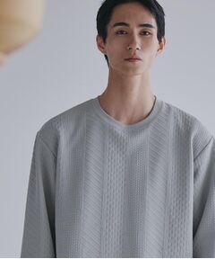 THE SHOP TK / ザ ショップ ティーケー スウェット | 【無地に飽きた方へ】ふくれジャカードスウェット　洗濯機OK/6色展開/ユニセックスでおすすめ！