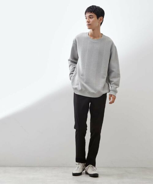 THE SHOP TK / ザ ショップ ティーケー スウェット | 【無地に飽きた方へ】ふくれジャカードスウェット　洗濯機OK/6色展開/ユニセックスでおすすめ！ | 詳細20