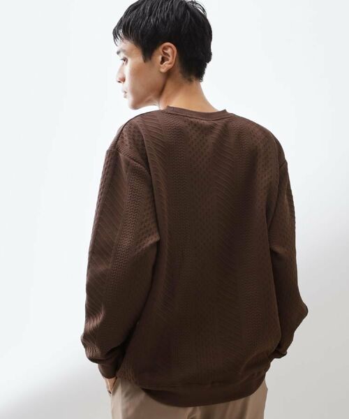 THE SHOP TK / ザ ショップ ティーケー スウェット | 【無地に飽きた方へ】ふくれジャカードスウェット　洗濯機OK/6色展開/ユニセックスでおすすめ！ | 詳細29