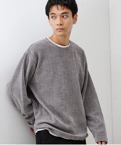 THE SHOP TK / ザ ショップ ティーケー カットソー | 【心地良い、滑らかさ】レイヤード風ケーブル ニットソー 【洗濯機OK】