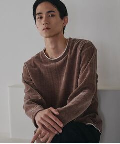 THE SHOP TK / ザ ショップ ティーケー カットソー | 【心地良い、滑らかさ】レイヤード風ケーブル ニットソー 【洗濯機OK】