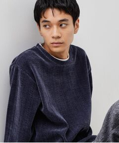 THE SHOP TK / ザ ショップ ティーケー カットソー | 【心地良い、滑らかさ】レイヤード風ケーブル ニットソー 【洗濯機OK】