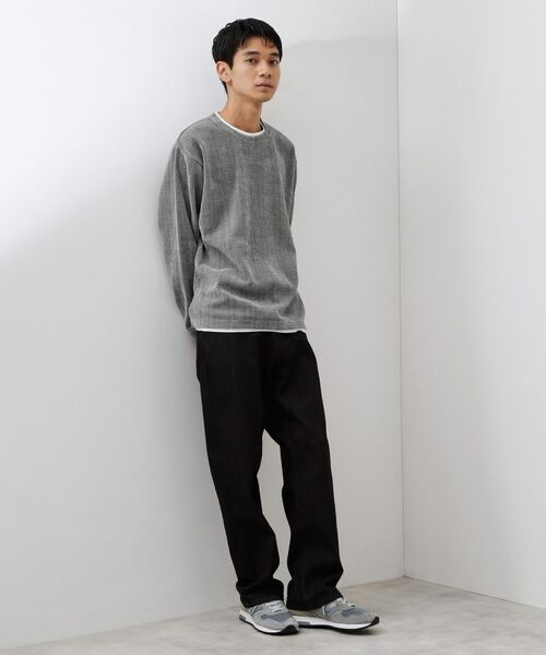 THE SHOP TK / ザ ショップ ティーケー カットソー | 【心地良い、滑らかさ】レイヤード風ケーブル ニットソー 【洗濯機OK】 | 詳細10