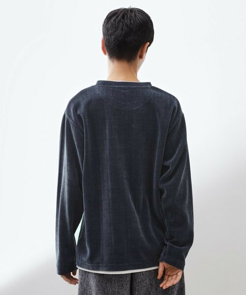 THE SHOP TK / ザ ショップ ティーケー カットソー | 【心地良い、滑らかさ】レイヤード風ケーブル ニットソー 【洗濯機OK】 | 詳細18