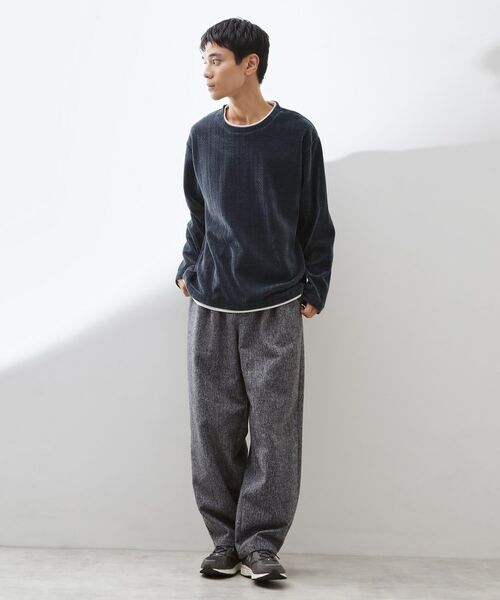 THE SHOP TK / ザ ショップ ティーケー カットソー | 【心地良い、滑らかさ】レイヤード風ケーブル ニットソー 【洗濯機OK】 | 詳細19