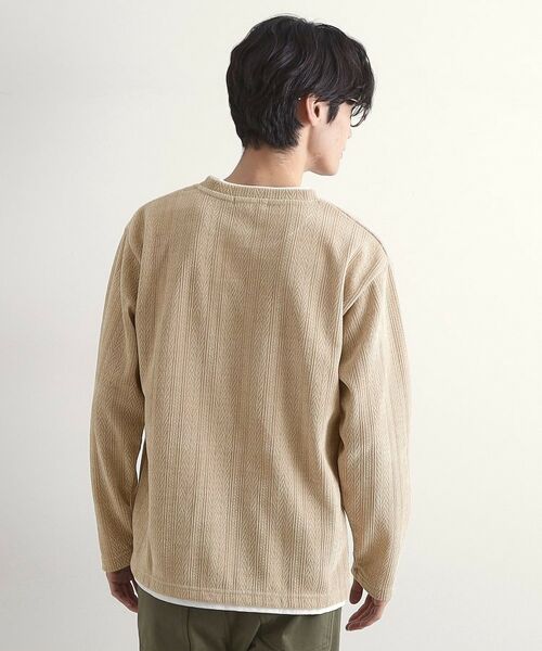 THE SHOP TK / ザ ショップ ティーケー カットソー | 【心地良い、滑らかさ】レイヤード風ケーブル ニットソー 【洗濯機OK】 | 詳細30