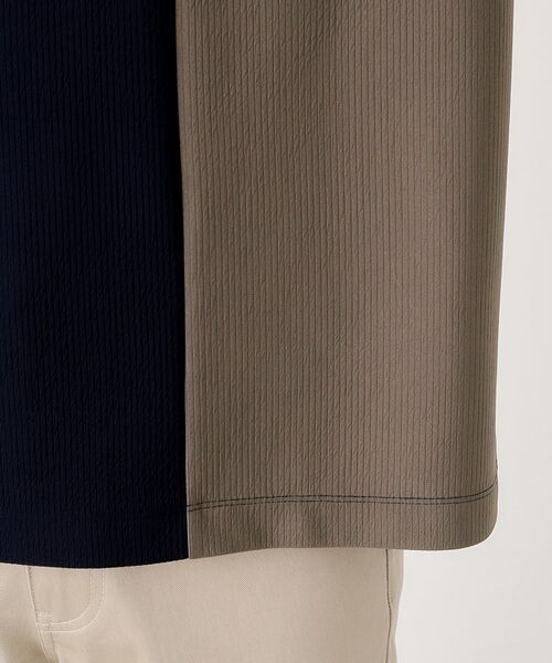 THE SHOP TK / ザ ショップ ティーケー カットソー | 【一枚で着映える】パネルブロッキング長袖Tシャツ 【洗濯機OK】 | 詳細19