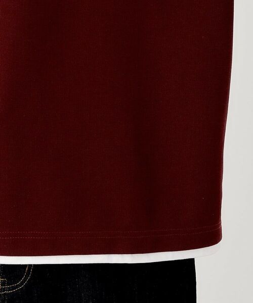 THE SHOP TK / ザ ショップ ティーケー カットソー | 【一枚でコーディネートが完成！】レイヤード風クルーネック長袖Tシャツ　洗濯機OK | 詳細22