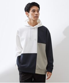 THE SHOP TK / ザ ショップ ティーケー パーカー | 【一枚で着映える】ポンチブロッキングパーカ 洗濯機OK