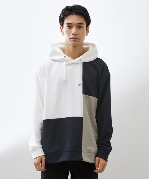 THE SHOP TK / ザ ショップ ティーケー パーカー | 【一枚で着映える】ポンチブロッキングパーカ 洗濯機OK | 詳細12