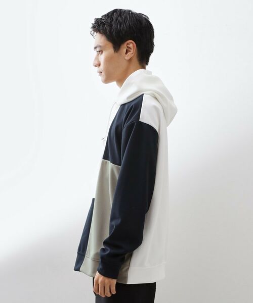 THE SHOP TK / ザ ショップ ティーケー パーカー | 【一枚で着映える】ポンチブロッキングパーカ 洗濯機OK | 詳細13