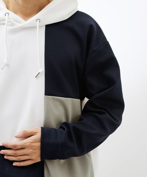 THE SHOP TK / ザ ショップ ティーケー パーカー | 【一枚で着映える】ポンチブロッキングパーカ 洗濯機OK | 詳細16