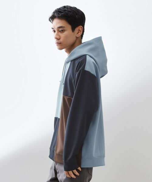 THE SHOP TK / ザ ショップ ティーケー パーカー | 【一枚で着映える】ポンチブロッキングパーカ 洗濯機OK | 詳細4