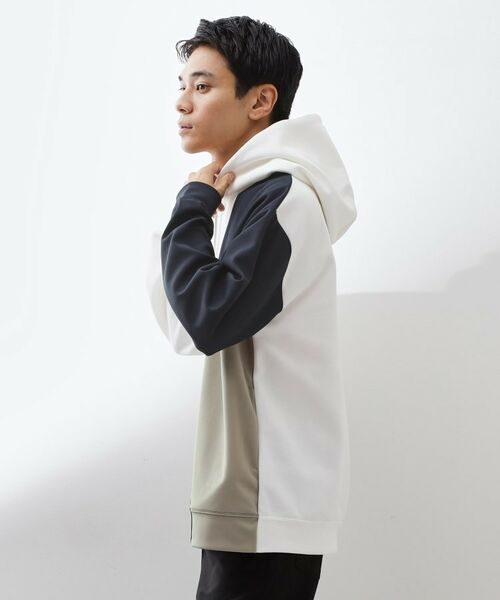 THE SHOP TK / ザ ショップ ティーケー パーカー | 【一枚で着映える】ポンチブロッキングパーカ 洗濯機OK | 詳細8