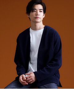 THE SHOP TK / ザ ショップ ティーケー カーディガン・ボレロ | 【セットでお買い得！】モールニットカーディガン＋長袖Tシャツ　洗濯機OK/吸水速乾・毛玉になりにくい（Tシャツのみ）