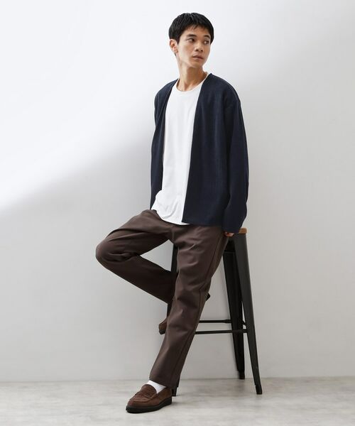 THE SHOP TK / ザ ショップ ティーケー カーディガン・ボレロ | 【セットでお買い得！】モールニットカーディガン＋長袖Tシャツ　洗濯機OK/吸水速乾・毛玉になりにくい（Tシャツのみ） | 詳細13