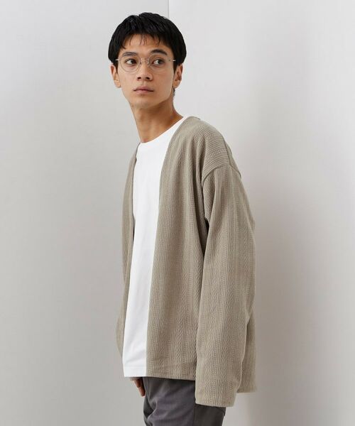 THE SHOP TK / ザ ショップ ティーケー カーディガン・ボレロ | 【セットでお買い得！】モールニットカーディガン＋長袖Tシャツ　洗濯機OK/吸水速乾・毛玉になりにくい（Tシャツのみ） | 詳細15