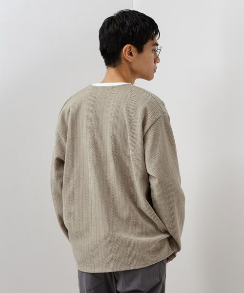 THE SHOP TK / ザ ショップ ティーケー カーディガン・ボレロ | 【セットでお買い得！】モールニットカーディガン＋長袖Tシャツ　洗濯機OK/吸水速乾・毛玉になりにくい（Tシャツのみ） | 詳細16