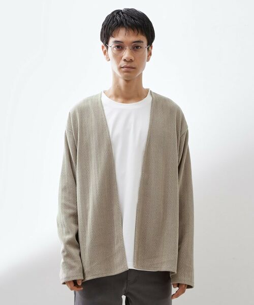 THE SHOP TK / ザ ショップ ティーケー カーディガン・ボレロ | 【セットでお買い得！】モールニットカーディガン＋長袖Tシャツ　洗濯機OK/吸水速乾・毛玉になりにくい（Tシャツのみ） | 詳細19