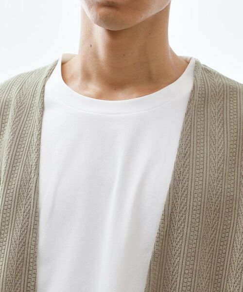 THE SHOP TK / ザ ショップ ティーケー カーディガン・ボレロ | 【セットでお買い得！】モールニットカーディガン＋長袖Tシャツ　洗濯機OK/吸水速乾・毛玉になりにくい（Tシャツのみ） | 詳細22