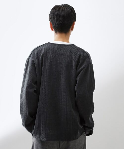 THE SHOP TK / ザ ショップ ティーケー カーディガン・ボレロ | 【セットでお買い得！】モールニットカーディガン＋長袖Tシャツ　洗濯機OK/吸水速乾・毛玉になりにくい（Tシャツのみ） | 詳細4