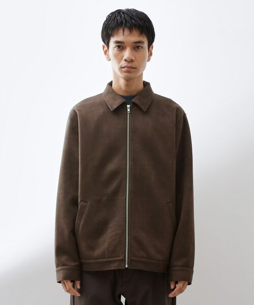 THE SHOP TK / ザ ショップ ティーケー レザーブルゾン・ジャケット | フェイクスエードジップブルゾン【手洗いOK】 | 詳細12