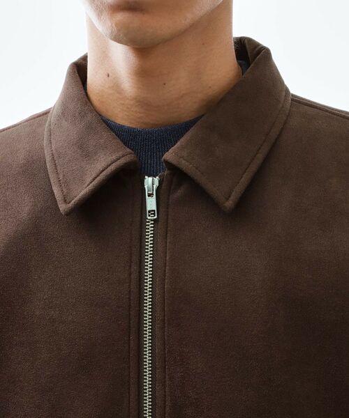 THE SHOP TK / ザ ショップ ティーケー レザーブルゾン・ジャケット | フェイクスエードジップブルゾン【手洗いOK】 | 詳細15