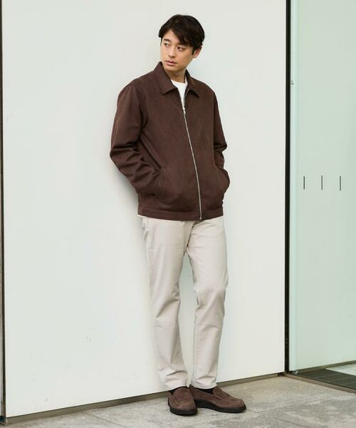 THE SHOP TK / ザ ショップ ティーケー レザーブルゾン・ジャケット | フェイクスエードジップブルゾン【手洗いOK】 | 詳細2