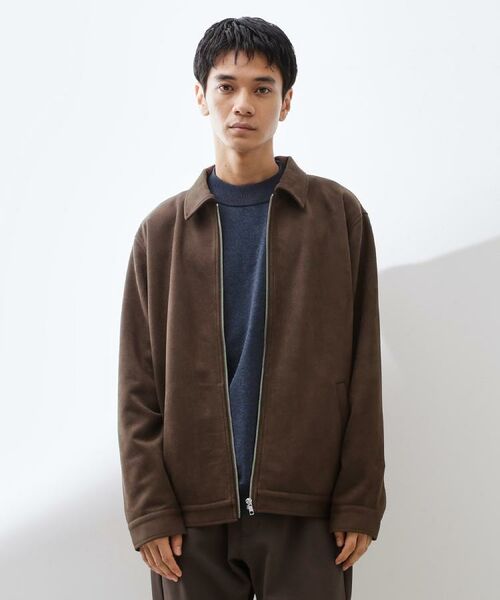 THE SHOP TK / ザ ショップ ティーケー レザーブルゾン・ジャケット | フェイクスエードジップブルゾン【手洗いOK】 | 詳細7