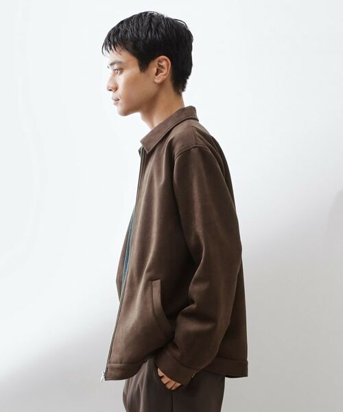 THE SHOP TK / ザ ショップ ティーケー レザーブルゾン・ジャケット | フェイクスエードジップブルゾン【手洗いOK】 | 詳細8