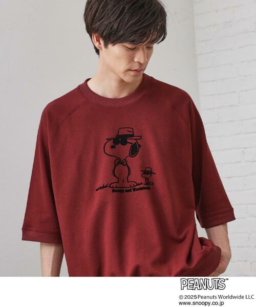 THE SHOP TK / ザ ショップ ティーケー カットソー | Peanuts スヌーピー 6分袖裏毛スウェット | 詳細10