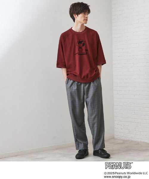 THE SHOP TK / ザ ショップ ティーケー カットソー | Peanuts スヌーピー 6分袖裏毛スウェット | 詳細11