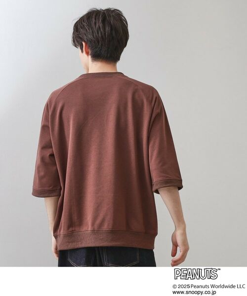 THE SHOP TK / ザ ショップ ティーケー カットソー | Peanuts スヌーピー 6分袖裏毛スウェット | 詳細2