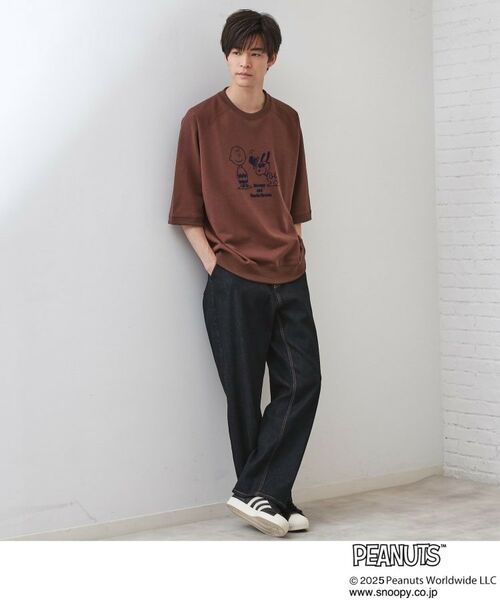 THE SHOP TK / ザ ショップ ティーケー カットソー | Peanuts スヌーピー 6分袖裏毛スウェット | 詳細4